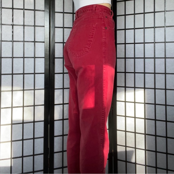 High Rise Red Jeans - Picture 2 of 6